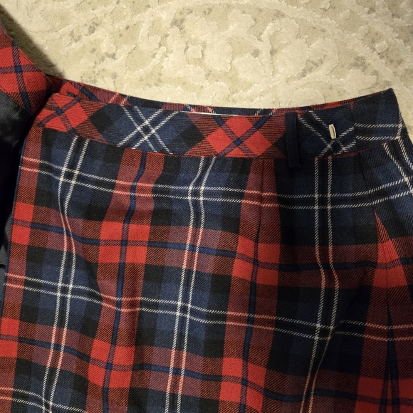Esprit Plaid Wrap Skirt Wool - Picture 5 of 9